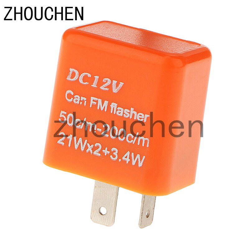 12V Speed Adjustable 2-Pin LED Flasher Relay Motorbike Turn Signal Indicator