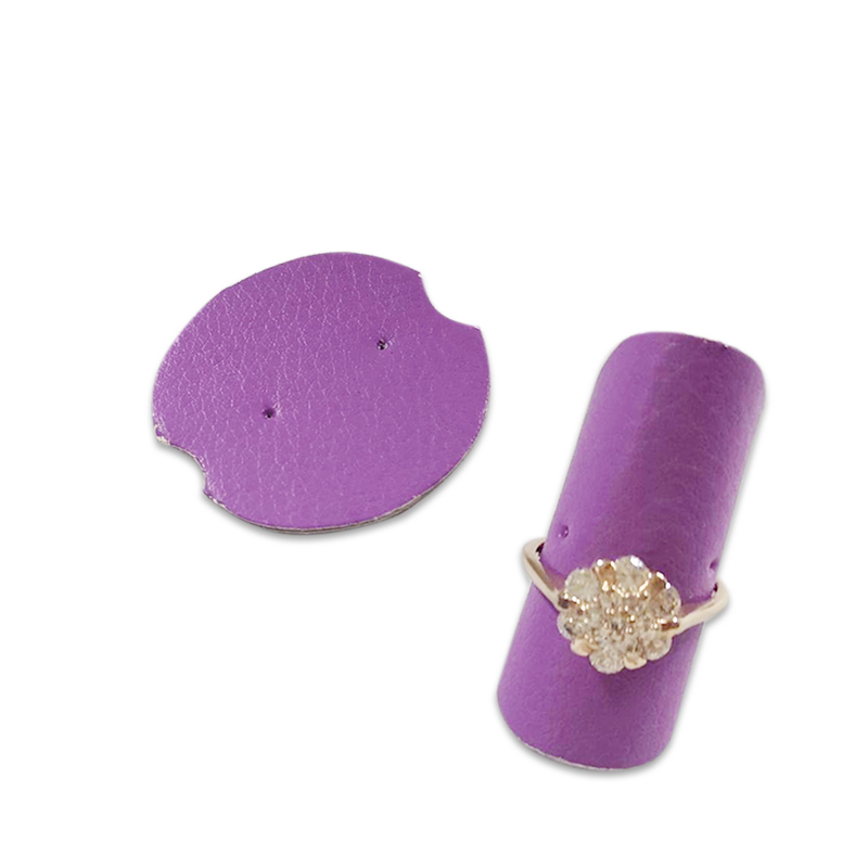 Lot 3 sztuk stojak do prezentacji pierścionków uchwyt arkusz kolczyk pierścienie Rack kolczyki przechowywania Organizador De Joyas Para Colgar Anillo: purple leather
