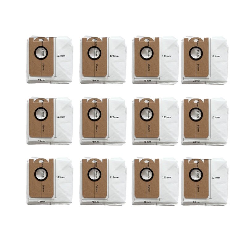 Stofzak Voor Proscenic M7 Pro M8 Pro Viomi VXVC11/Kyvol Cybovac S31 /Uoni V980 Plus/Honiture q6 Robot Stofzuiger Deel: 12pcs