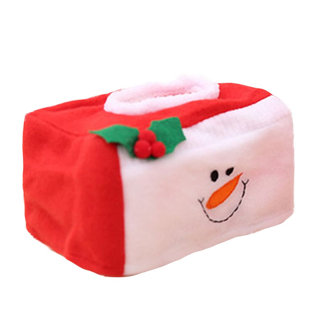 Year Christmas Decorations Christmas Tissue Box Set Christmas Desktop Decoration Tissue Box: C
