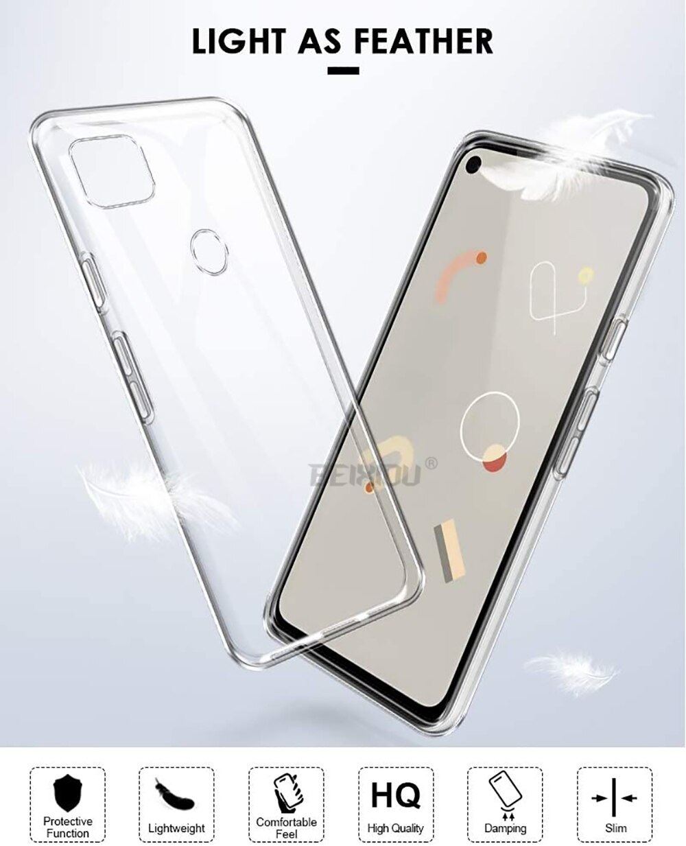 Case Voor Google Pixel 4a Tpu Silicon Duurzaam Clear Transparant Soft Case Voor Google Pixel 4a Telefoon Beschermende Back Cover