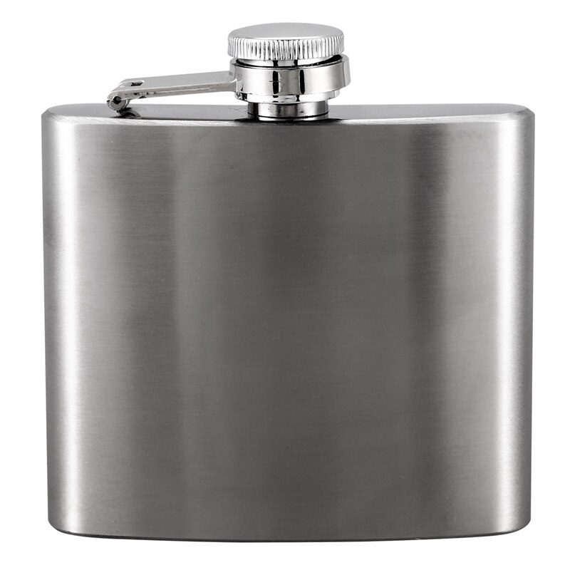 Stainless Steel Hip Liquor Whiskey Alcohol Pocket Flask Box + Funnel: Default Title