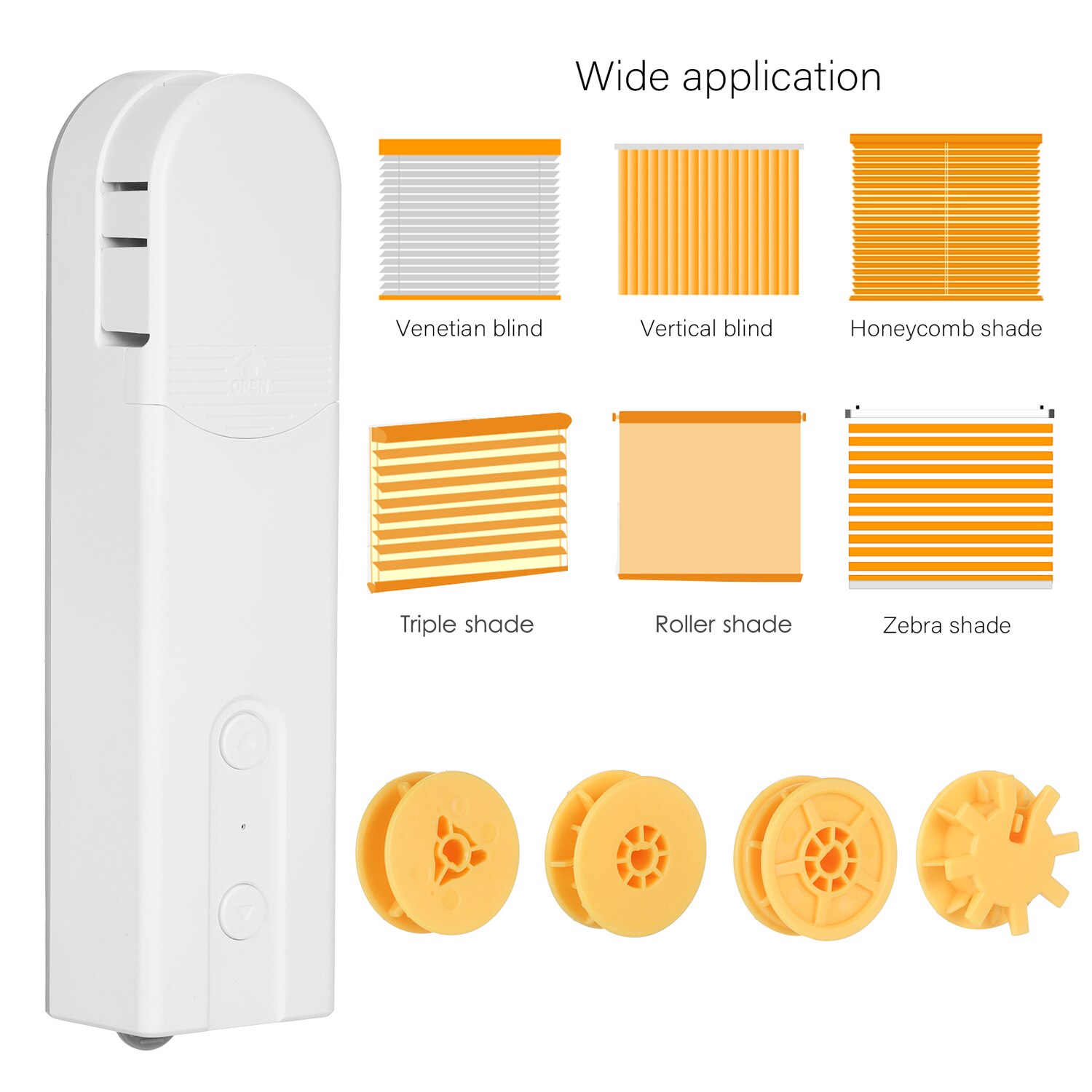 Solar Powered BT Control Smart Blinds Drive Motor Tuya WiFi Motorized Chain Roller Voice Control Work With Alexa Google Home
