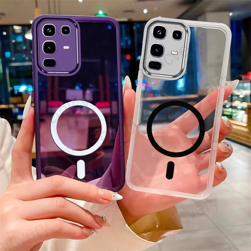 Coque de protection Anti-chute pour appareil photo Infinix Note 50 4G Pro + Plus 50S 50X, coque arrière en TPU avec autocollant magnétique