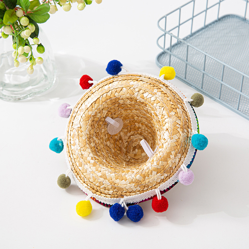 Chapéu de festa mexicano de aba larga colorido verão sombrero festa chapéu de sol engraçado chapéus de palha de halloween para homens acessórios femininos