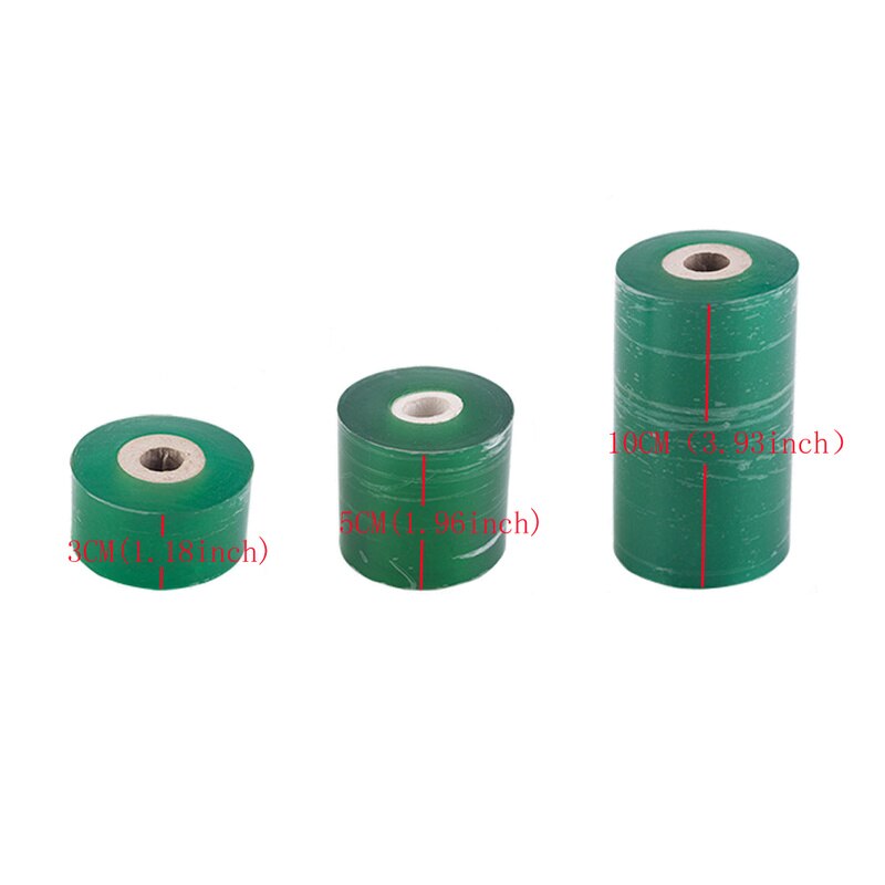 Cinta de injerto autoadhesiva estirable película para injertos herramienta especial de injerto de árboles frutales cinta de unión de jardín 3CMX100M 2 uds
