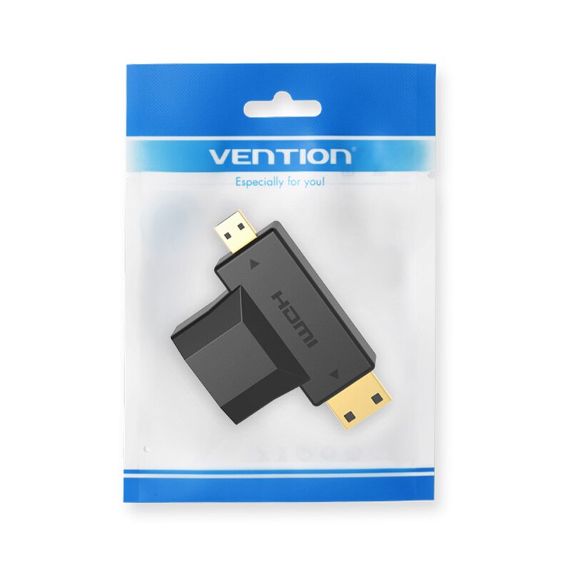 Interventie Mini HDMI/Micro HDMI naar HDMI Adapter Converter 2 in 1 3D 1080 p Man-vrouw voor TV Monitor Projector Camera