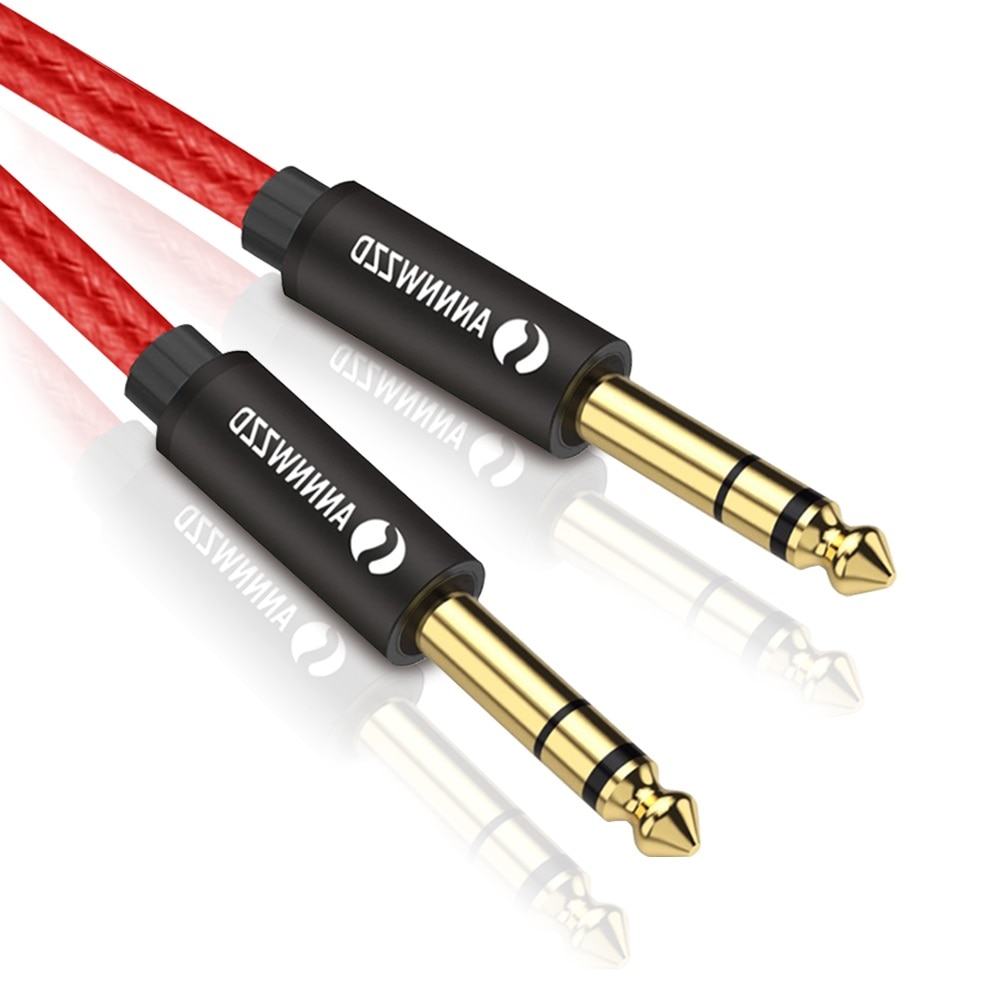 6,35mm zu 6,35mm Stereo Kabel 1/4 Zoll Männlichen TRS Lautsprecher Ampere Kabel Jack für Gitarre Verstärker Tastatur Professionelle Instrument etc