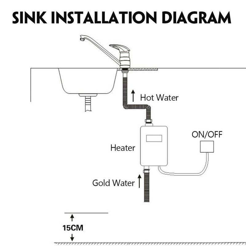 3800w mini elektrisk varmvattenberedare direkt elektrisk varmvattenberedare direkt elektrisk vattenvärmare dusch 3 sekunder eu plug gold