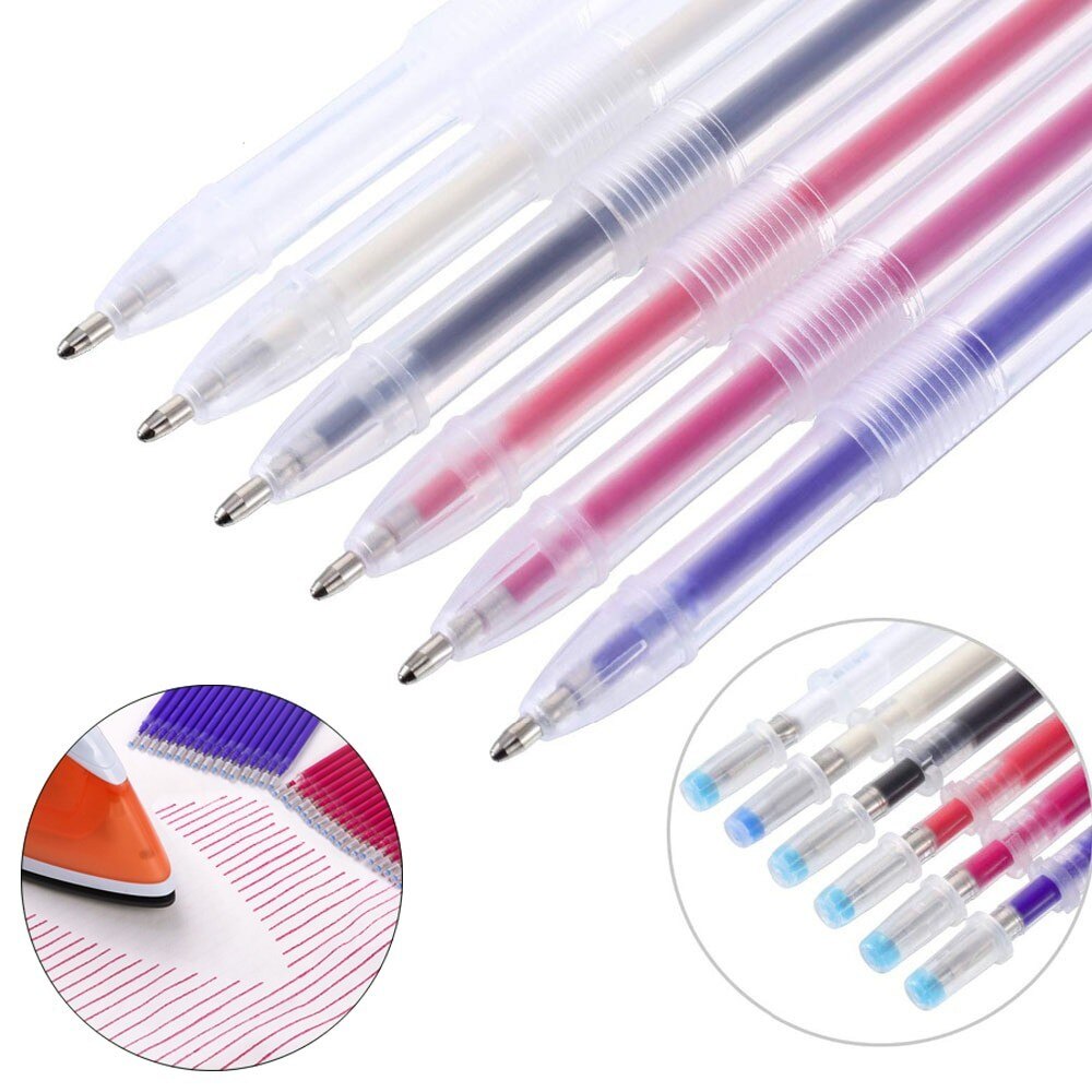 1Set Hoge Temperatuur Verdwijnende Pen Markers Potlood Kleding Kleur Wissen Refill Purpose Diy Craft Naaien Accessoires
