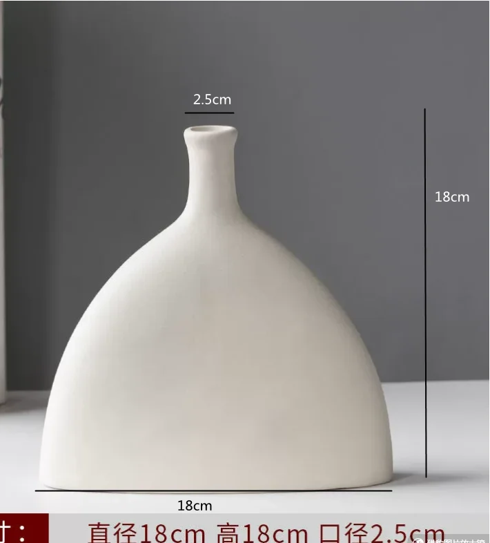 Nordic decoração casa vaso de flores preto e branco arte cerâmica minimalismo flores secas arranjo acessórios b & b ornamento: Turquesa