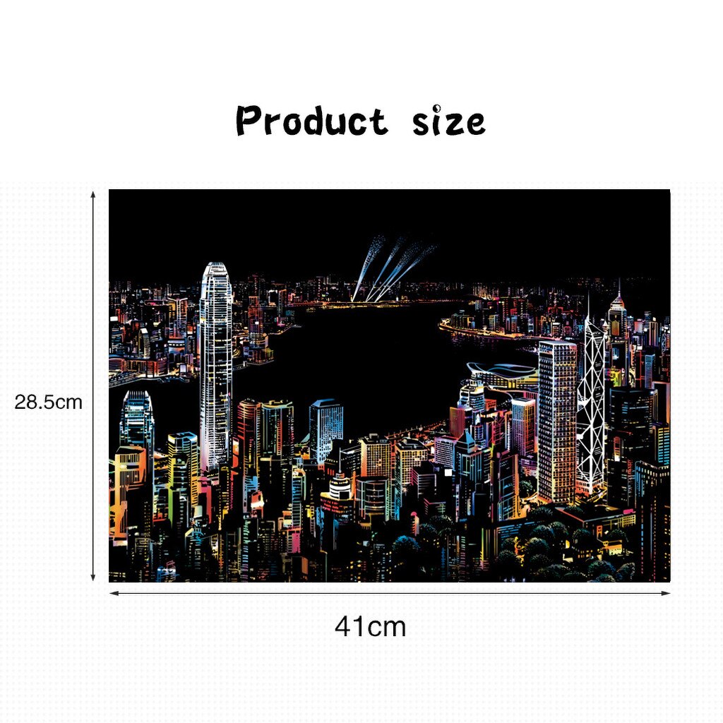 Kids DIY Scratch Paintings Magic Gold Color Scratch It Scratch Art Teen Adult Scratch Card Magic Pictures For Boys Girls