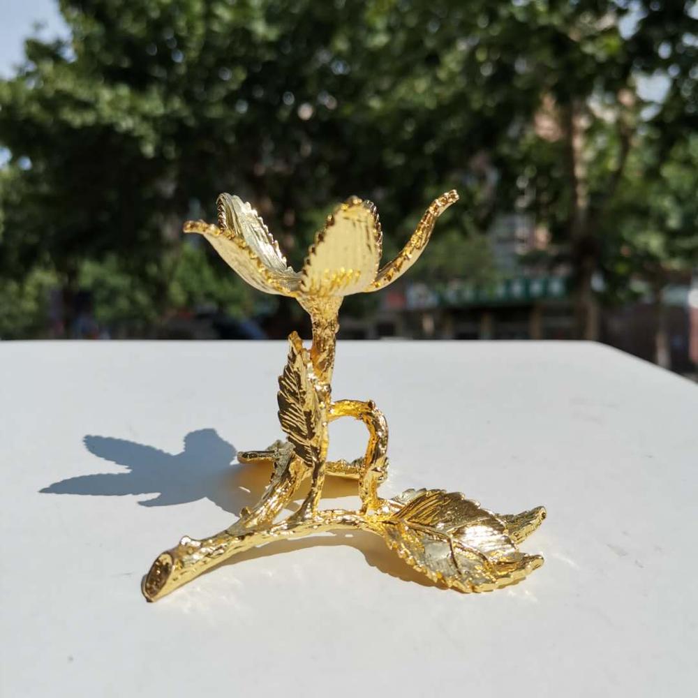 Socle de sphère de supports en métal de support de boule de cristal pour l'affichage: Gold
