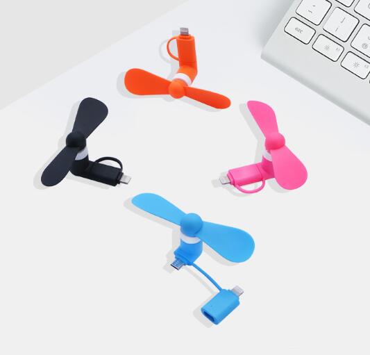 Mini ventilateur Portable Flexible, Micro USB, pour téléphone Portable universel, pour téléphone IOS et Android, OTG USB, été: 2in1