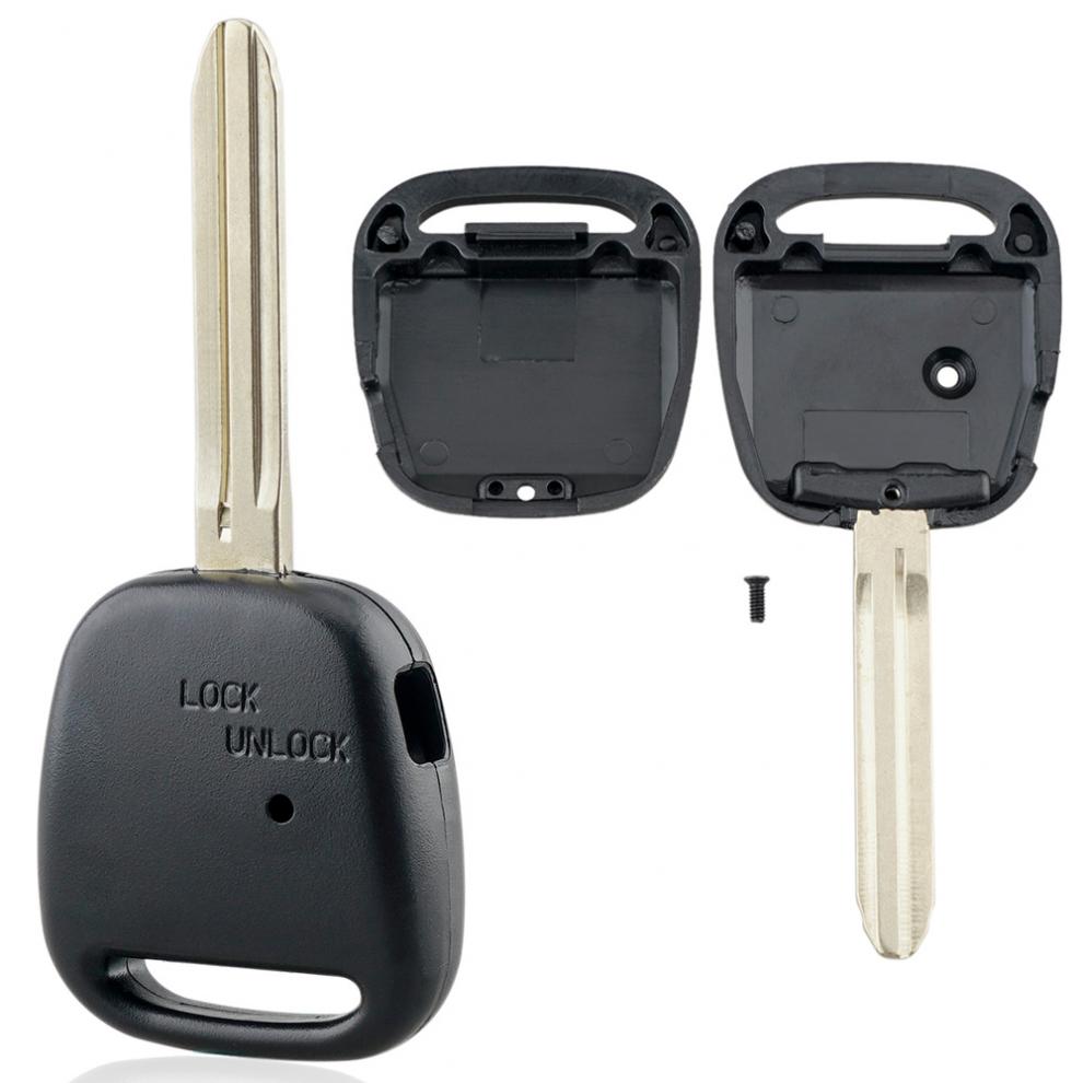 Remote Key Shell Case with TOY43 Blade 1 Side Button Fit for Toyota Carina Estima Harrier Previa Corolla
