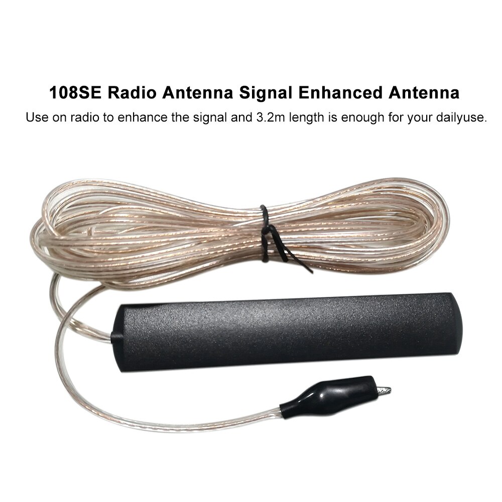 Radioantenne 108se bærbar radio forbedrer signal radioantenne 3.2- meter længde antenner hjemmetilbehør egnet til radio