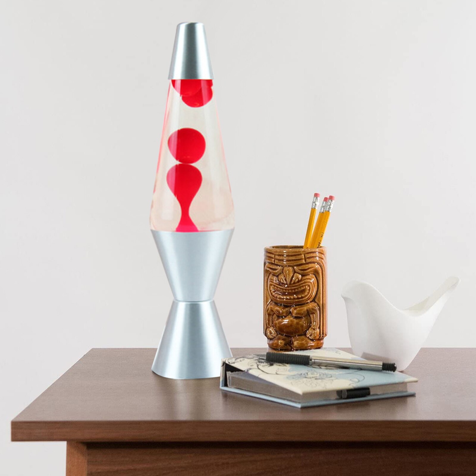 Lava Lamp Silver Base Lamp 33ml Home Decor Innovative Lamp Practical Durable Night Light For Outdoor Landscape Garden Decoration