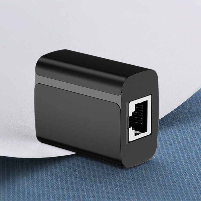 RJ45 Splitter Connector Adapter 1 to 2 Ways Ethernet Splitter Coupler Plug Play Ethernet Extender Converter for Laptop