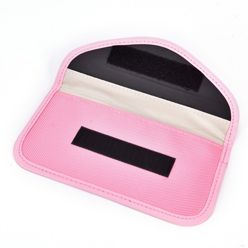 For Iphone Samsung Huawei Xiaomi Phones Mobile Phone RF Signal Blocker Anti-Radiation Shield Case Bag Blocking Pouch: Pink