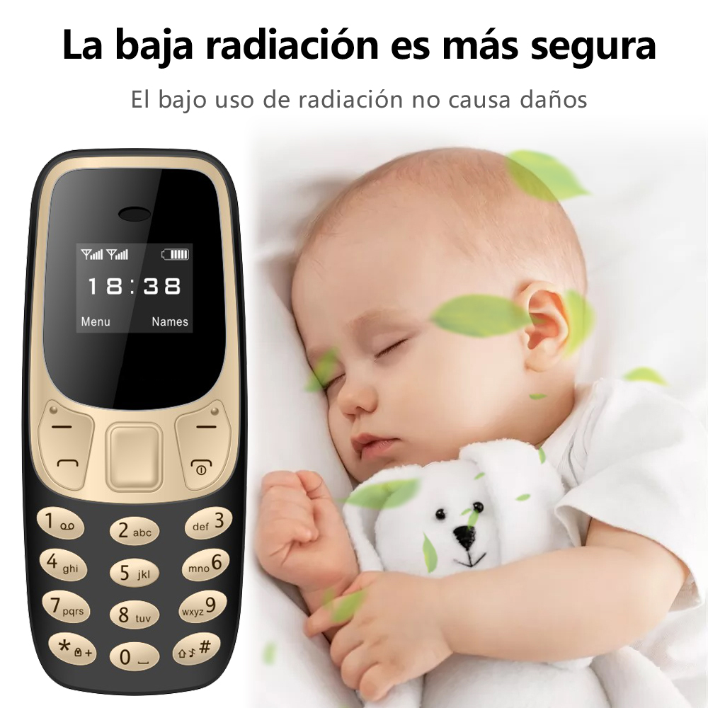 BM10 Mini telefono cellulare 2 SIM Card Auricolare Bluetooth Cambia voce Registrazione vocale a bassa radiazione Piccolo cellulare multilingue
