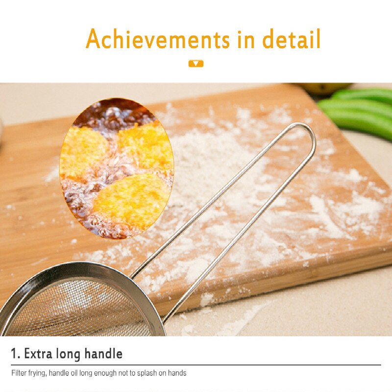 Roestvrij Staaldraad Fijne Mesh Vloeibare Olie Zeef Meel Vergiet Zeef Zeef Gebak Bakken Tools Keuken Accessoires Thee Saus
