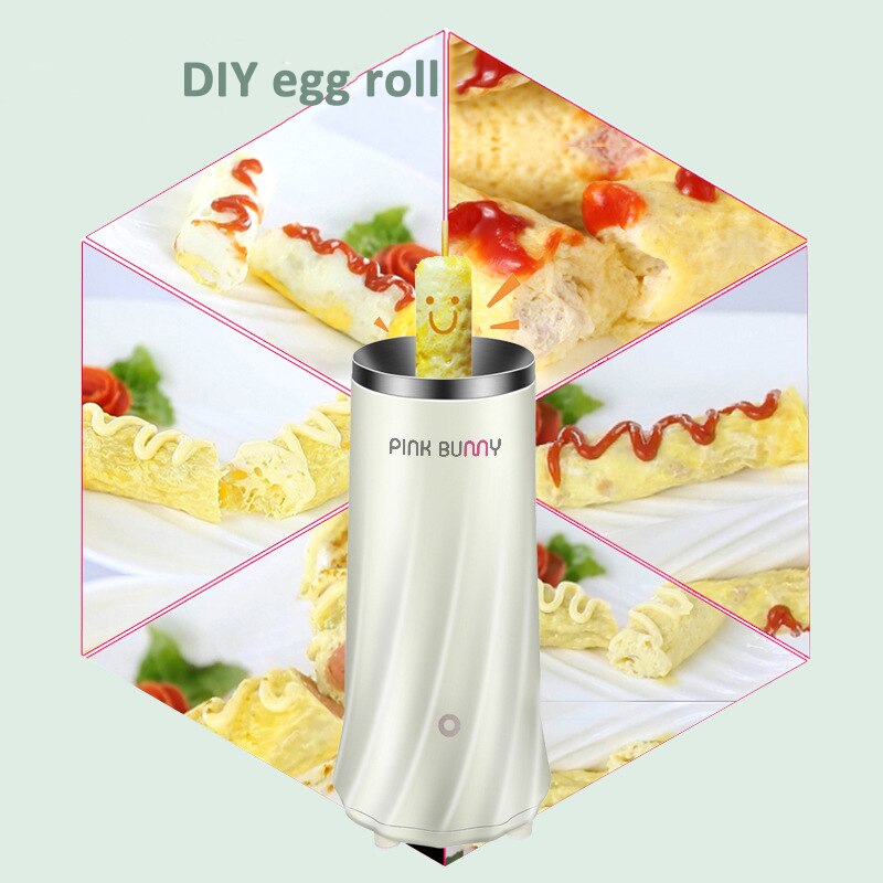 Kbxstart automatisk mini eggrulle maker frokost eggekoker omelett herre pølse maskin kjøkken kjøling egg komfyr 220v