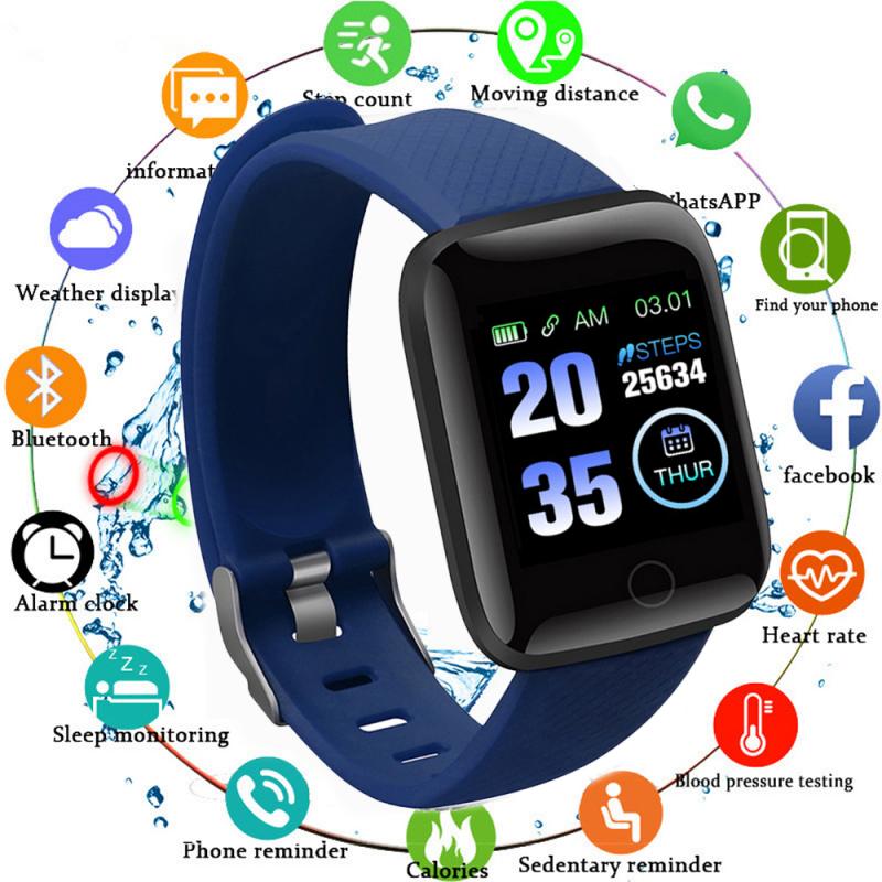 116 Plus Smart Horloge Mannen Vrouwen Hartslagmeter Bloeddruk Fitness Tracker Smart Horloge Stappenteller Multifunctionele Sport Horloge
