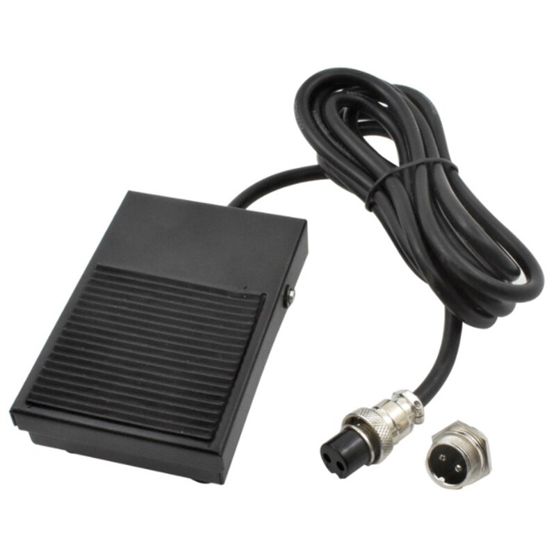 Hand metalen voetpedaal schakelaar 1.8 meter kabel 2 pins connector puntlassen tig toorts
