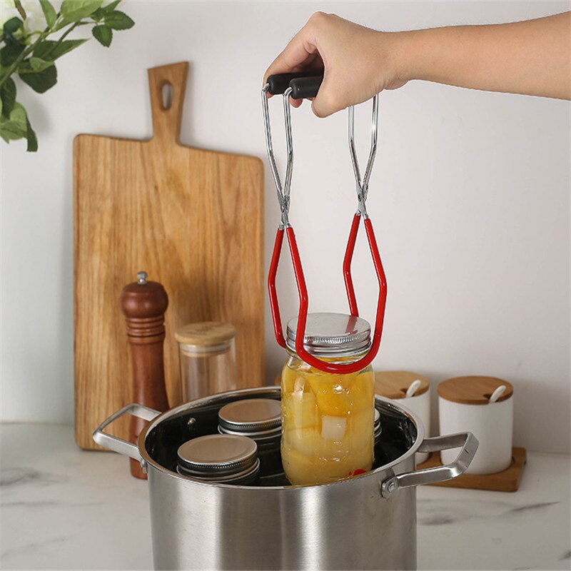 Inblikken Pot Lifter Met Handgreep Gegalvaniseerde Ijzer Kan Tang Clip Hittebestendigheid Anti-Clip Pot Glazen Fles Houder keuken