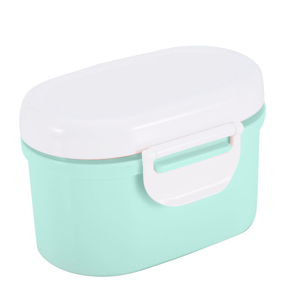 3 färg s/l bärbar mjölkpulver försegling förvaringsbox fryssäker med skyddande lock: Gröna s