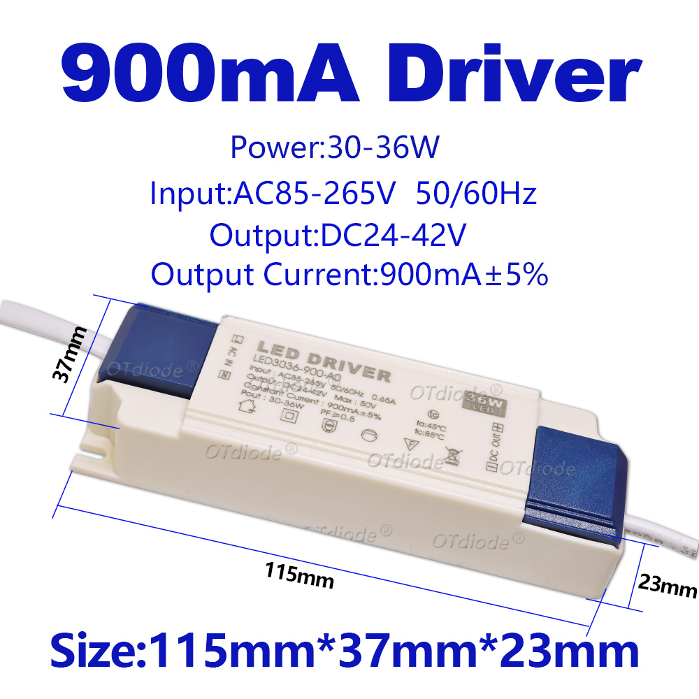 110V 220V 30W 36W 40W 50W LED-Treiber DC24-42V 700mA 750mA 900mA 1050mA 1200mA 1500mA flimmerfreie Stromversorgung Außenbeleuchtung: Blau / 380V