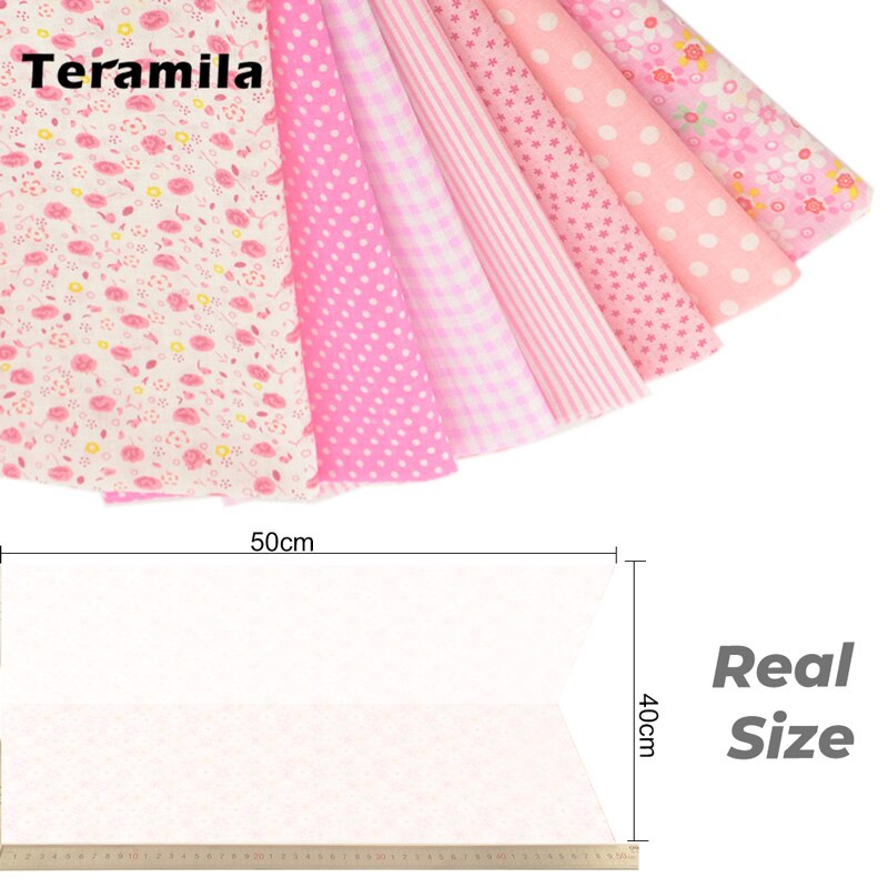 Teramila 7 Uds 40x50cm DIY Patchwork tela de algodón telas de tejidos acolchados de costura coser tela mantel hecho a mano: 303