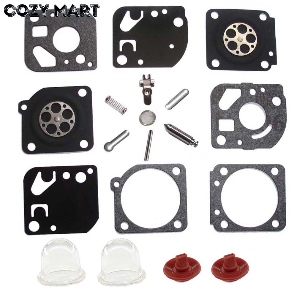 Carburetor Diaphragm Repair Rebuild Kit For Zama RB-29 Ryobi Homelite PLT3043 PLT3043S ST155 Carb Blower Trimmer