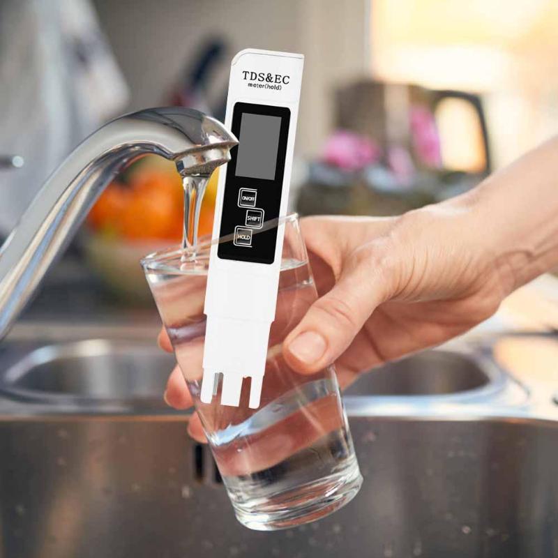 3 In 1 Ph Tester Ph Meter Professionele Tds Ec Meter Digitale Lcd Water Testen Pen Zuiverheid Filter Water monitor 30% Off