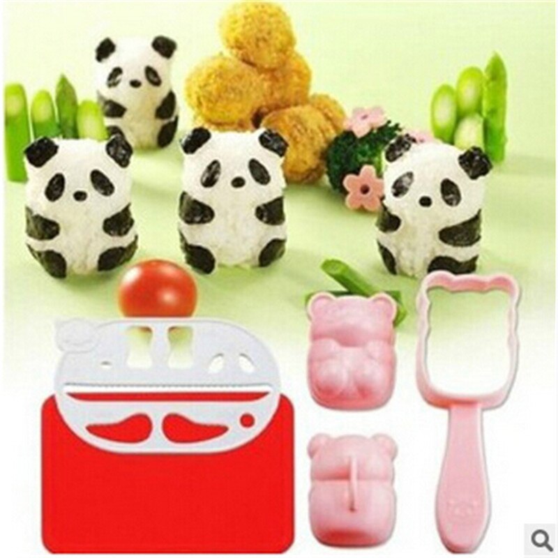 3D creativo fai da te bella panda stampi per palline di riso Sushi Onigiri stampo Sushi creatore bazooka Bento strumenti di cottura accessori