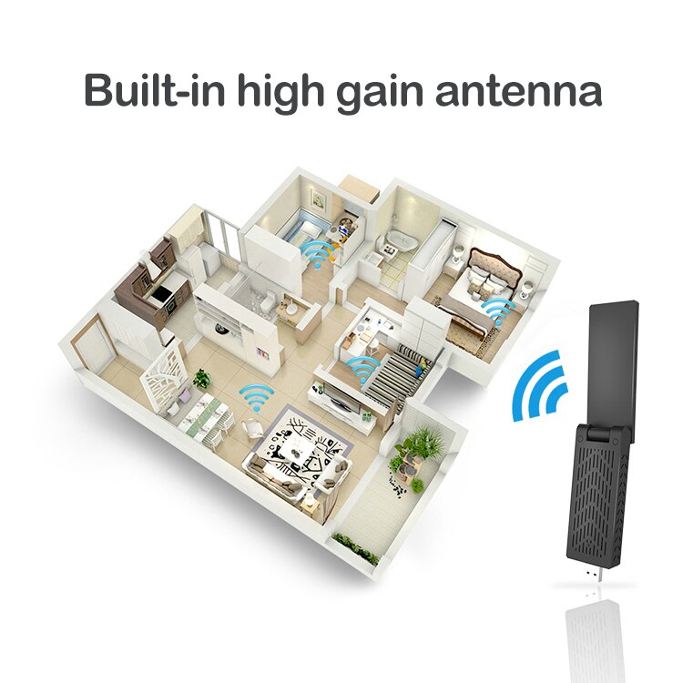 2,4G/5G kabellos USB 3,0 Wifi Adapter 600Mbps/1900Mbps Dual Band netzwerk karte kanal 802,11 ac Mit Antenne Für Schreibtisch Empfänger