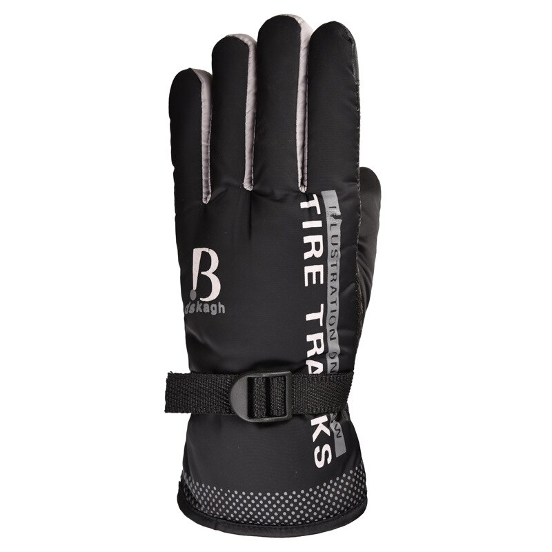 Winter heren fiets handschoenen dames mtb fiets handschoenen moto volledige vinger touchscreen waterdichte verwarmde handschoenen: Wit