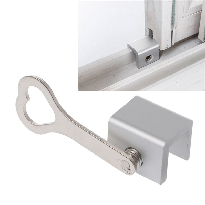 Schuifdeur Raam Sloten Hangslot Stop Aluminiumlegering Deurslot Frame Security Lock Met Sleutels Veiligheid Key Lock