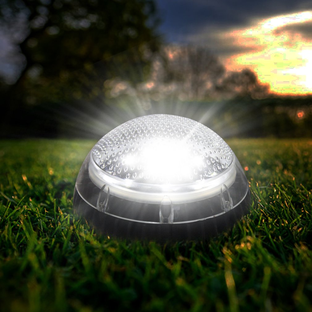 LED Solar Pathway Lights Landscape Ground Garden Driveway Outdoor Disk Lamp Waterproof Lighting Street Light