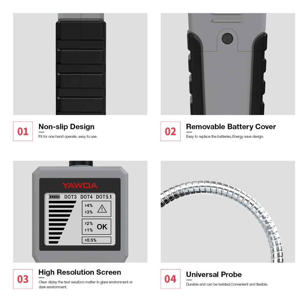 Ediag  bf 200 bremsevæske tester bil bremsevæske digital tester  bf200 egnet for å bestemme bremsevæske  bf 100 direktesalg