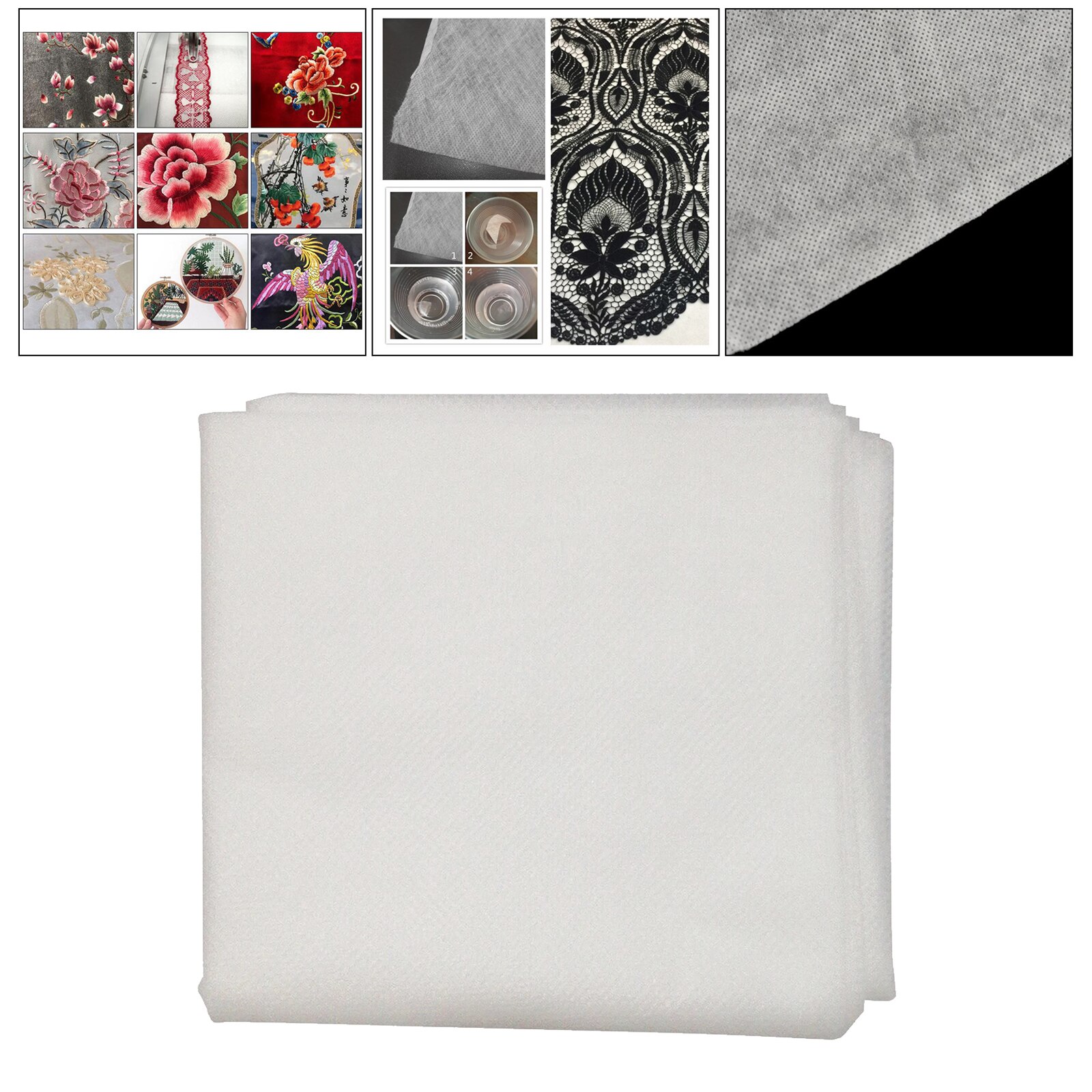 5 Sheets Transparent Tear Away Machine Embroidery Stabilizer Backing Topping Film Embroidery Paper Wash Transfers Paper Backing