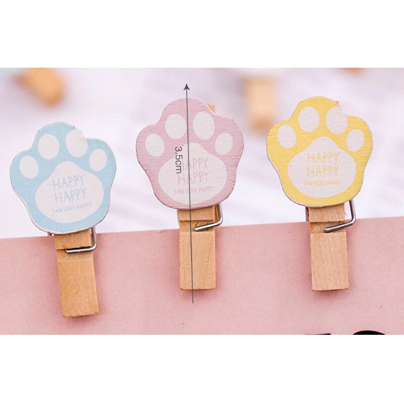 10pcs Sweet Girl wood clips with rope Photo Wall Decoration clips Kitchen sealing clip wood pegs Hanging Leave Message