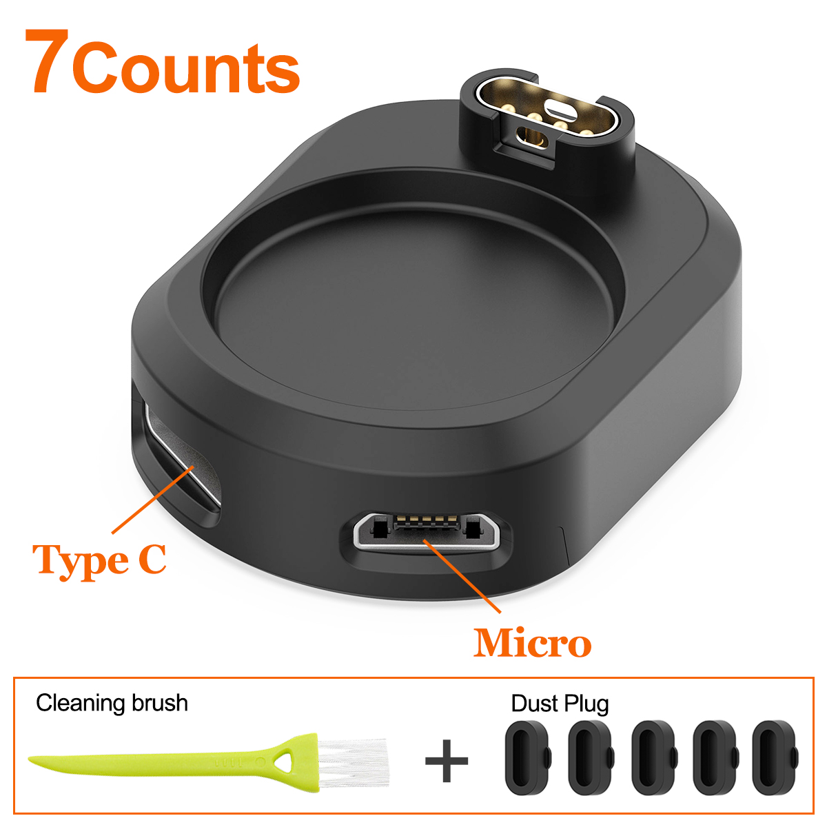 2In1 Type C/Micro Dock Horloge Oplader Adapter voor Garmin Fenix 5 5S 5X6 7 8 Vivoactive 4 3 2 Oplaadconverter voor Garmin Marq2: 橄榄绿