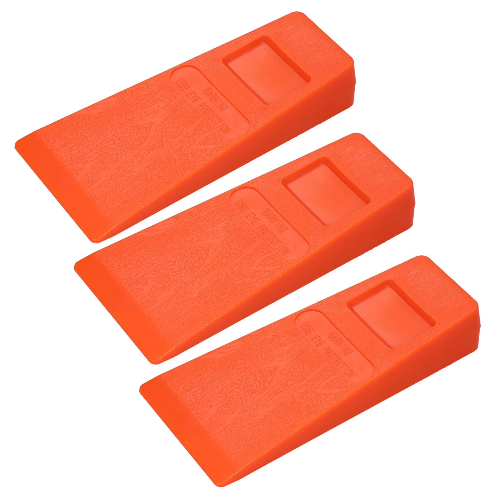 Cuña de plástico para cortar árboles, herramienta de corte de madera, color naranja, 14cm, 4 Uds.: 3pcs