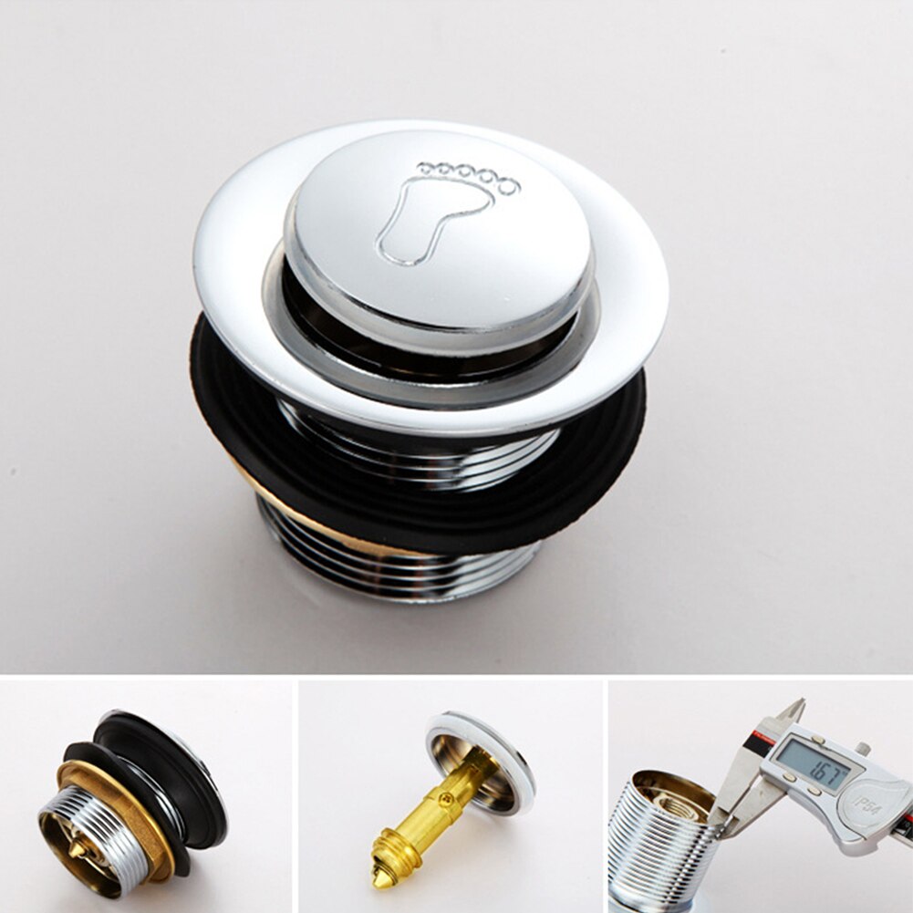 Koperlegering Universele Basin Sink Installeren Badkuip Drain Plug Afval Zeef-Up Badkamer Push Down Accessoire Dikker