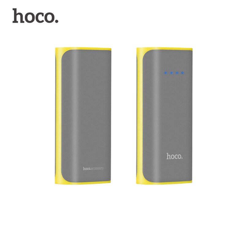 HOCO B21 5200 mAh 18650 Mini USB Power Bank Draagbare Mobiele telefoon Externe Batterij Oplader Powerbank Voor iPhone 8 7 Plus Xiaomi