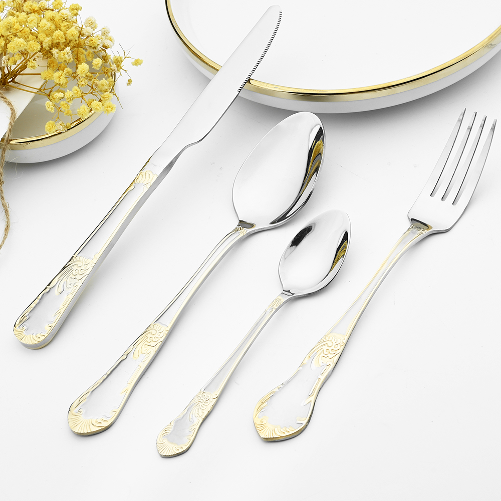 Dinnerware Vintage 304 Fork Dinner Spoon Knives Stainless Steel Silverware Set Flatware Set Kitchen Tableware