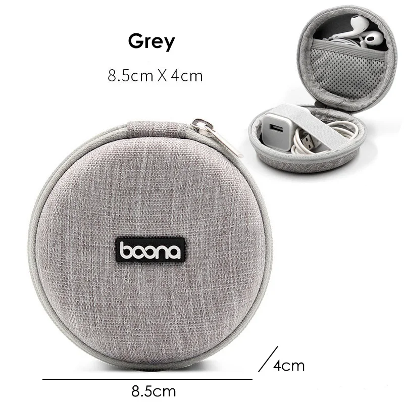 Portable Mini Hard Shell Digital Gadgets Storage Bag Bluetooth Earphone MAC Charger Case Data Cable U Disk Organizadores Box: WHITE
