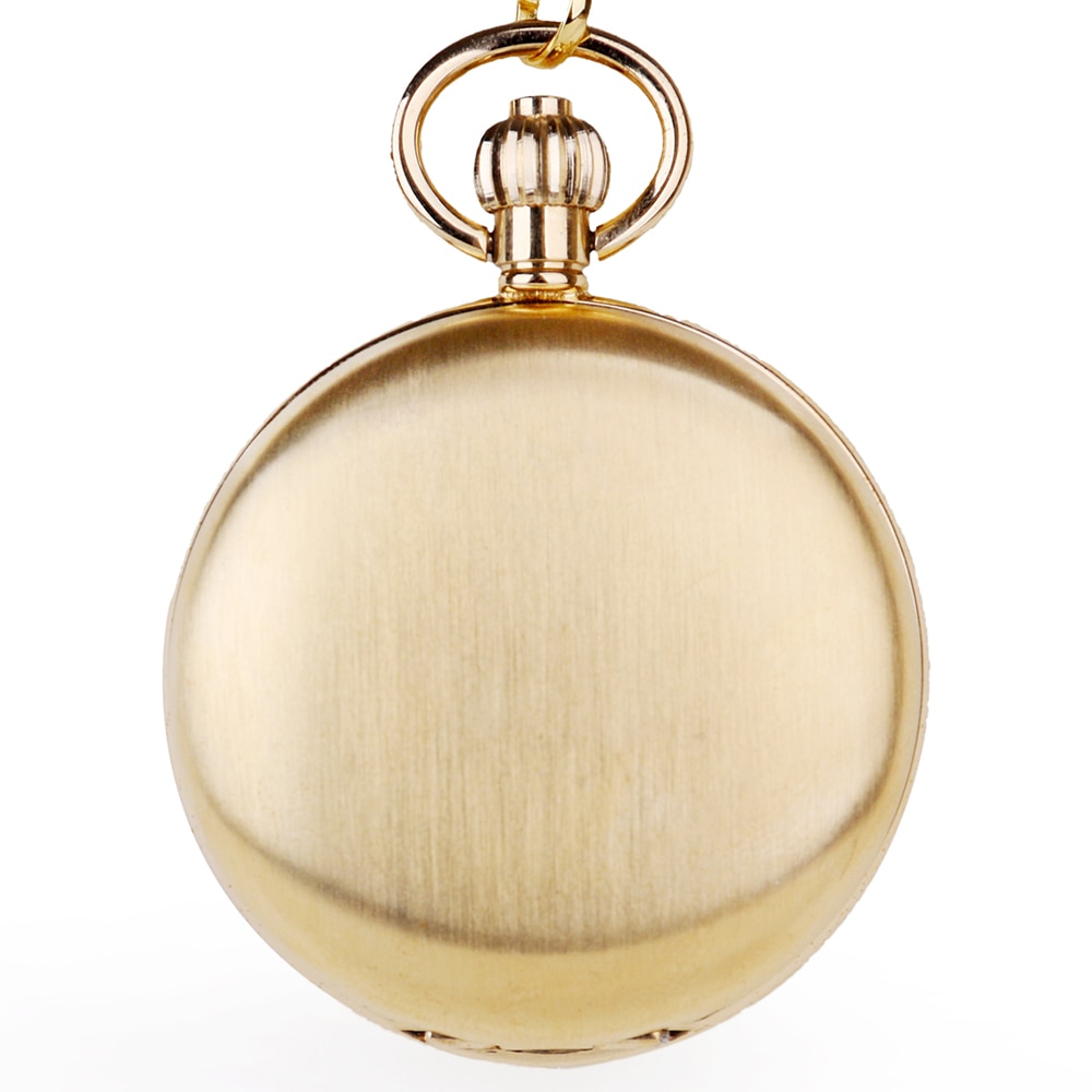 Luxe Golden Moon Phase Mechanisch Zakhorloge Romeinse Nummer Tourbillon Dial Hanger Ketting Mannen Vrouwen Sieraden