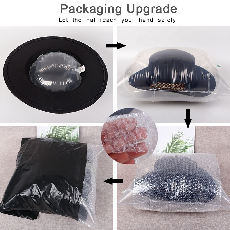 Outono 2020 inverno feminino chapeu lã fedora chapéu masculino borda larga jazz chapéu cinto bonés bowler chapéus de feltro cloche preto vermelho